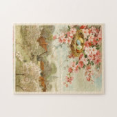 ハッピーイースターヴィンテージパストラルタウンネストパズル ジグソーパズル (横)