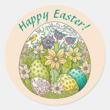 ハッピーイースターヴィンテージマンダラアート3 パーソナライズされた