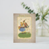 ハッピーイースターヴィンテージラムカスタム文字 シーズンポストカード (スタンド正面)