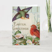 ハッピーイースターヴィンテージ写真イースターカード カード (正面)