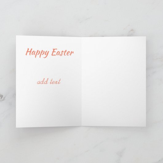 ハッピーイースターヴィンテージ写真イースターカード カード (内部)