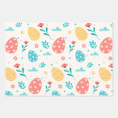ハッピーイースターヴィンテージ赤卵フローラ ラッピングペーパーシート (正面3)