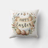 ハッピーイースター中性素朴装飾用クッション クッション (裏面)