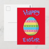 ハッピーイースター付き卵はがき ポストカード (正面/裏面)