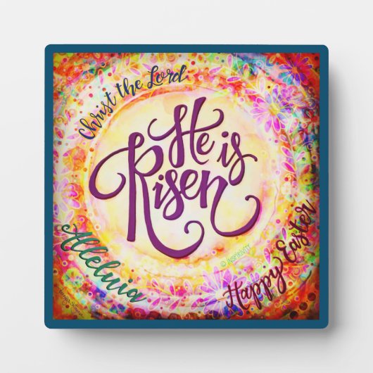 ハッピーイースター信仰をかわいらし興す フォトプラーク (正面)