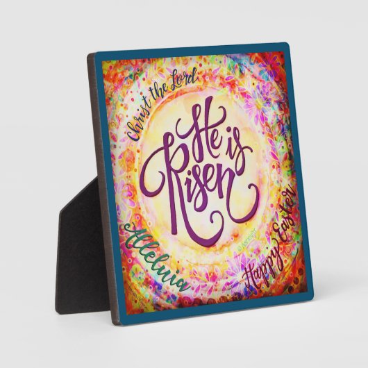 ハッピーイースター信仰をかわいらし興す フォトプラーク (正面)