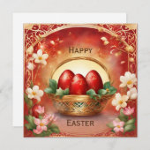 ハッピーイースター入り卵 シーズンカード (正面/裏面)