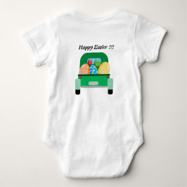 ハッピーイースター全員!!!Tシャツの子ども ベビーボディスーツ