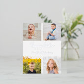 ハッピーイースター写真コラージュ 箔シーズンポストカード (立ち正面)