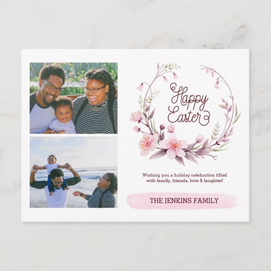ハッピーイースター写真 ポストカード (正面)