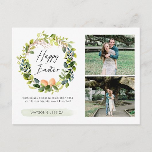 ハッピーイースター写真 ポストカード (正面)