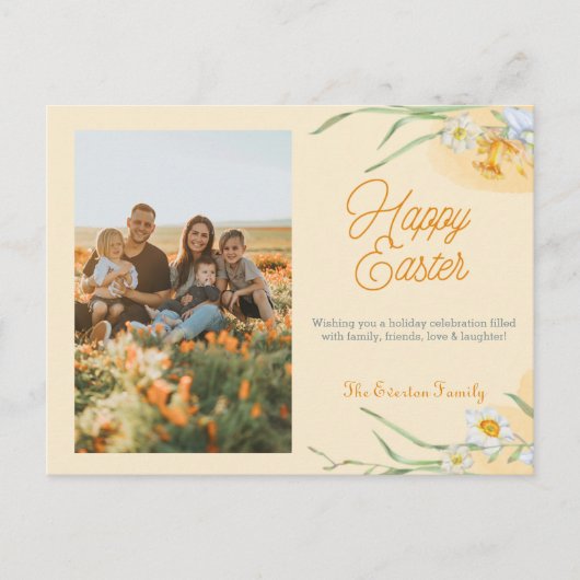 ハッピーイースター写真 ポストカード (正面)