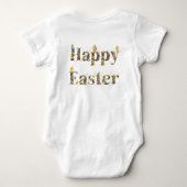 ハッピーイースター加飾文字ベビーチックス ベビーボディスーツ (裏面)