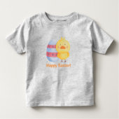 ハッピーイースター卵およびベビー用ひよこ トドラーTシャツ (正面)