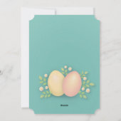 ハッピーイースター卵と花ソフトブルー シーズンカード (裏面)
