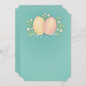 ハッピーイースター卵と花ソフトブルー シーズンカード (正面/裏面)