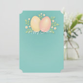 ハッピーイースター卵と花ソフトブルー シーズンカード (スタンド正面)