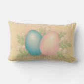 ハッピーイースター卵と花パステルイエロー ランバークッション (裏面)