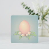 ハッピーイースター卵と花 サンキューカード (スタンド正面)