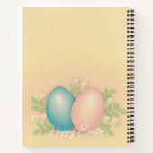 ハッピーイースター卵と花 ノートブック (裏面)