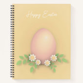 ハッピーイースター卵と花 ノートブック (正面)