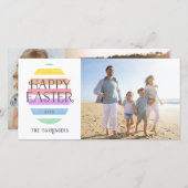 ハッピーイースター卵イースター写真 シーズンカード (正面/裏面)