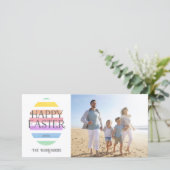 ハッピーイースター卵イースター写真 シーズンカード (スタンド正面)