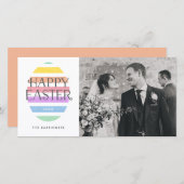 ハッピーイースター卵イースター写真 シーズンカード (正面/裏面)
