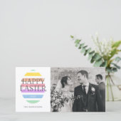 ハッピーイースター卵イースター写真 シーズンカード (スタンド正面)