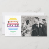 ハッピーイースター卵イースター写真 シーズンカード (正面)