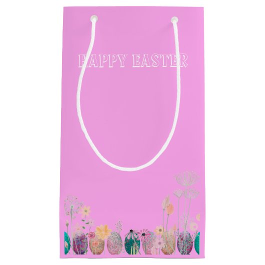 ハッピーイースター卵収集バッグ スモールペーパーバッグ (正面)