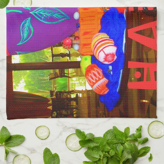 ハッピーイースター卵春用センターピース キッチンタオル (折り畳み)