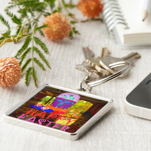 ハッピーイースター卵春用センターピース キーホルダー (側面)