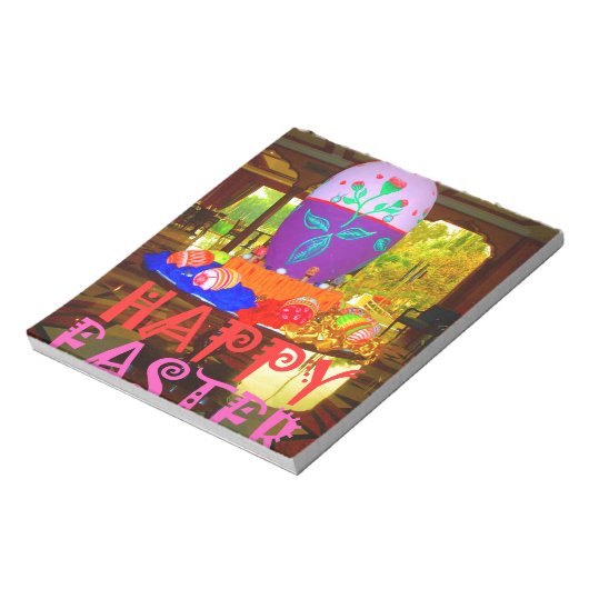 ハッピーイースター卵春用センターピース ノートパッド (回転)