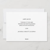 ハッピーイースター卵狩り シーズンカード (裏面)