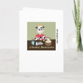 ハッピーイースター卵絵画の子供グリーティングカード カード (裏面)