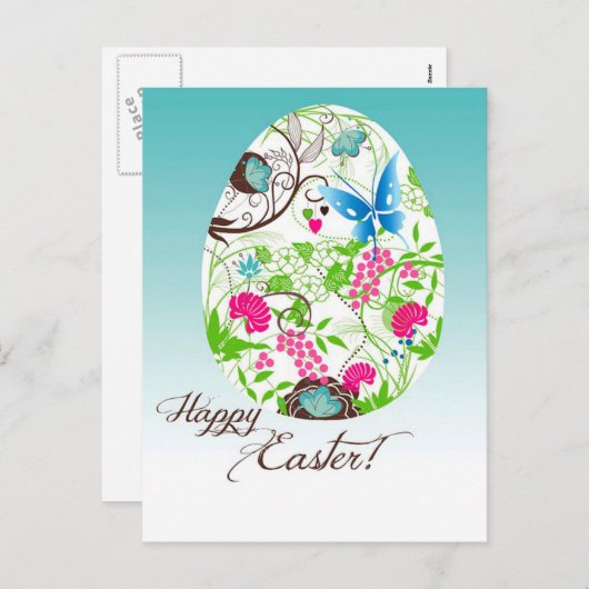 ハッピーイースター卵 シーズンポストカード (正面/裏面)