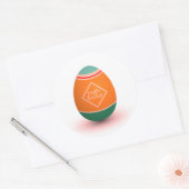 ハッピーイースター卵 ラウンドシール (封筒)