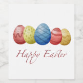 ハッピーイースター卵 ワインラベル (シングルラベル)