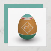 ハッピーイースター卵 招待状 (正面/裏面)