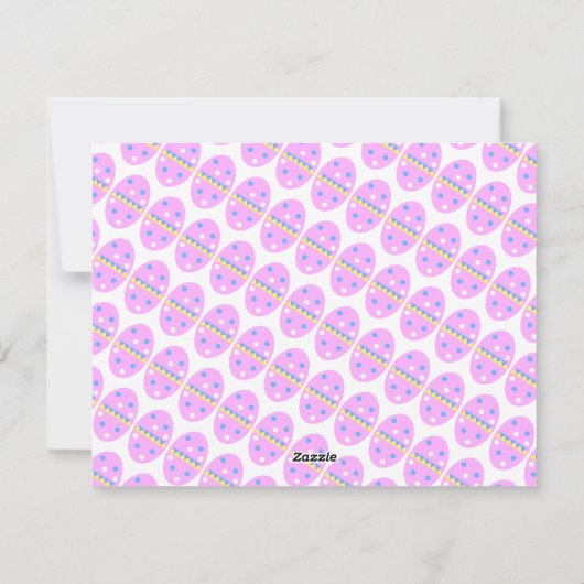 ハッピーイースター可愛い雛卵編集可能 シーズンカード (裏面)