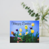 ハッピーイースター各種チューリップ#2はがき ポストカード (スタンド正面)