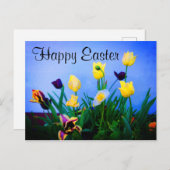 ハッピーイースター各種チューリップ#2はがき ポストカード (正面/裏面)