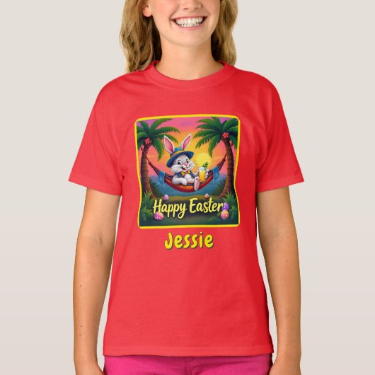 ハッピーイースター名 Tシャツ (正面)