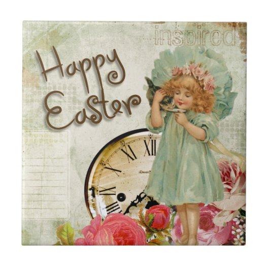 ハッピーイースター女 タイル (正面)