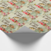ハッピーイースター女 ラッピングペーパー (角)