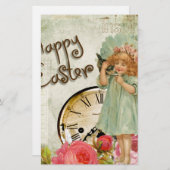 ハッピーイースター女 便箋 (正面/裏面)
