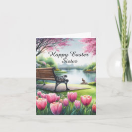 ハッピーイースター姉折りグリーティングカード カード