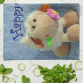 ハッピーイースター子板 キッチンタオル (折り畳み)