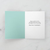 ハッピーイースター孫娘かわいいジンジャーキャットバニー シーズンカード (内部)